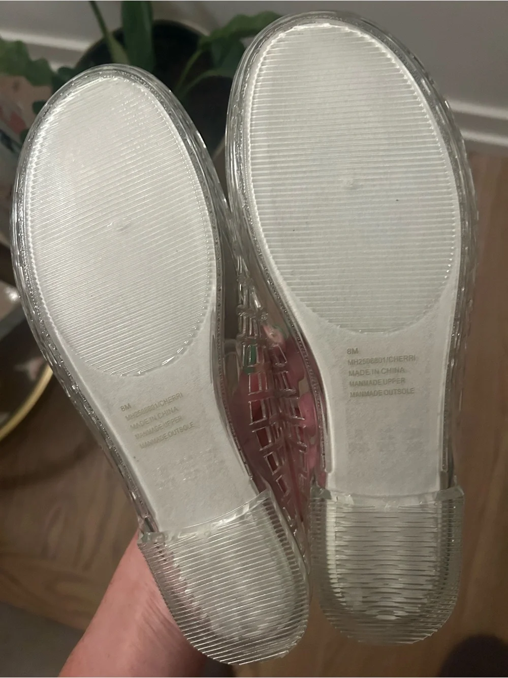 NEW MIA Transparent Clear Jelly Mary Jane Mules - Picture 2 of 2